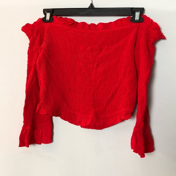 lovers + friends hampton top in crimson - Picture 7 of 8